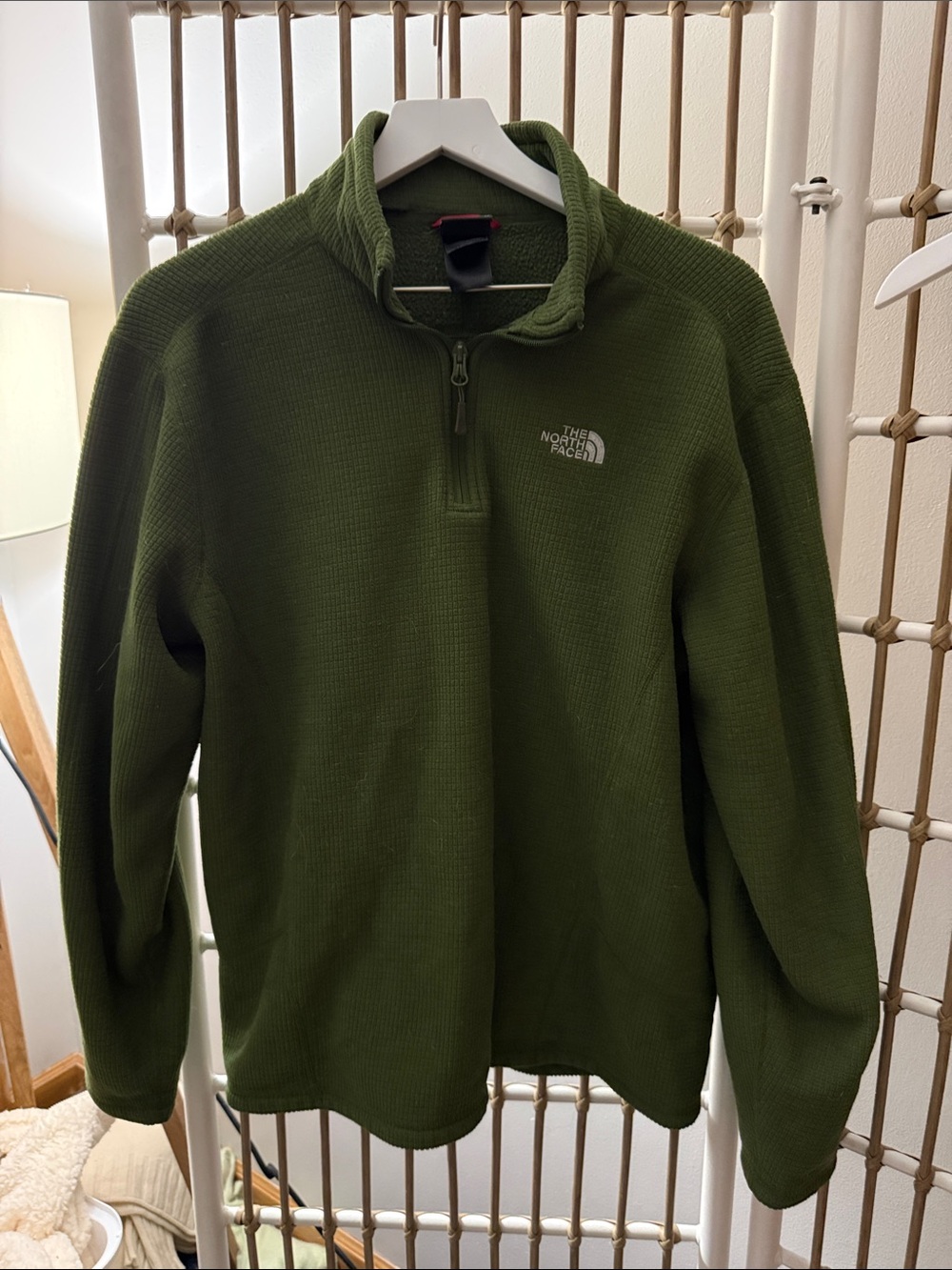 The North Face Olive Green Half-Zip Pullover Sweater
